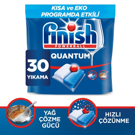 FINISH Quantum 30 Kapsül Bulaşık Makinesi Deterjanı Tableti