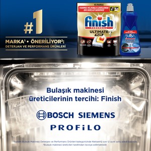 FINISH ULTIMATE Plus 36 Kapsül Limon Hepsi Bir Arada Bulaşık Makinesi Tableti