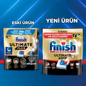 FINISH ULTIMATE Plus 40 Kapsül Hepsi Bir Arada Bulaşık Makinesi Tableti + Temizlik Bakım Seti