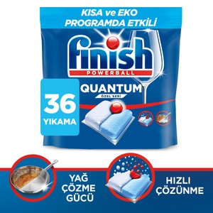 FINISH Quantum 36 Kapsül Karbonatlı Bulaşık Makinesi Deterjanı Tableti