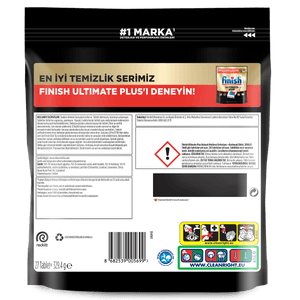 FINISH ULTIMATE Plus 27 Kapsül Karbonatlı Bulaşık Makinesi Deterjanı Tableti