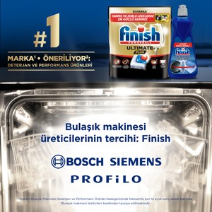 FINISH ULTIMATE Plus 60 Kapsül Bulaşık Makinesi Deterjanı Tableti