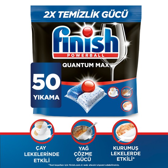 FINISH Quantum Max 50 Kapsül Bulaşık Makinesi Deterjanı Tableti