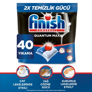 FINISH Quantum Max 40 Kapsül Bulaşık Makinesi Deterjanı Tableti
