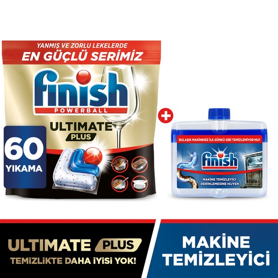 FINISH ULTIMATE Plus Hijyenik Makine ve Mükemmel Bulaşık Seti