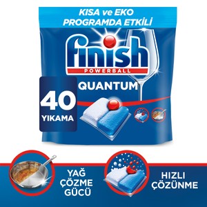 FINISH Quantum 40 Kapsül Bulaşık Makinesi Deterjanı Tableti