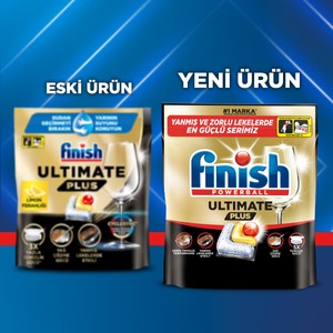 FINISH ULTIMATE Plus 40 Kapsül Limon Bulaşık Makinesi Deterjanı Tableti