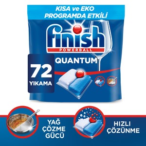 FINISH Quantum 72 Kapsül Bulaşık Makinesi Deterjanı Tableti